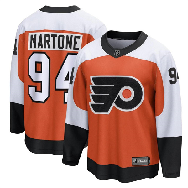 Men's Philadelphia Flyers #94 Porter Martone Orange Home stitched Hockey Jersey